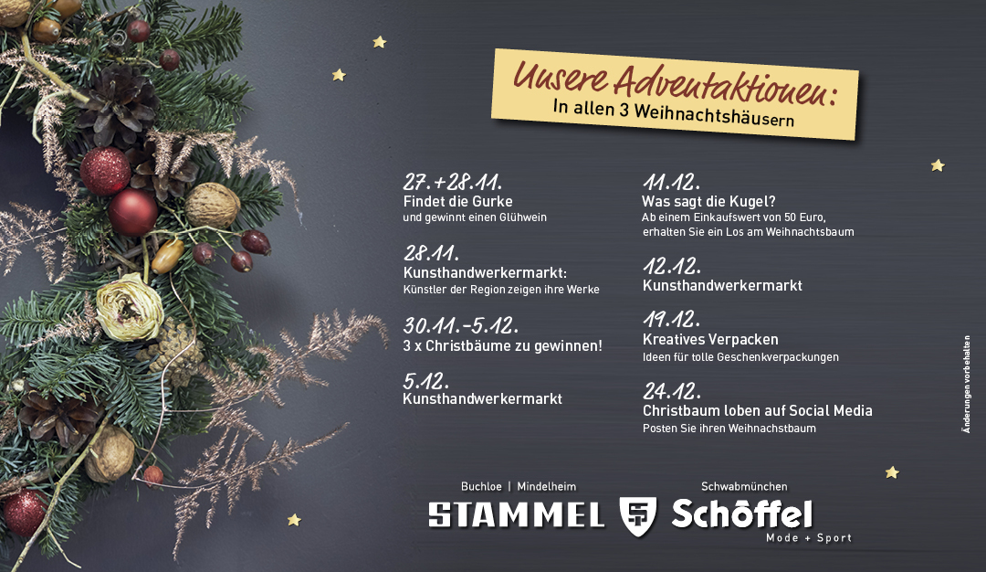 Adventaktionen Stammel-Schoeffel 2020