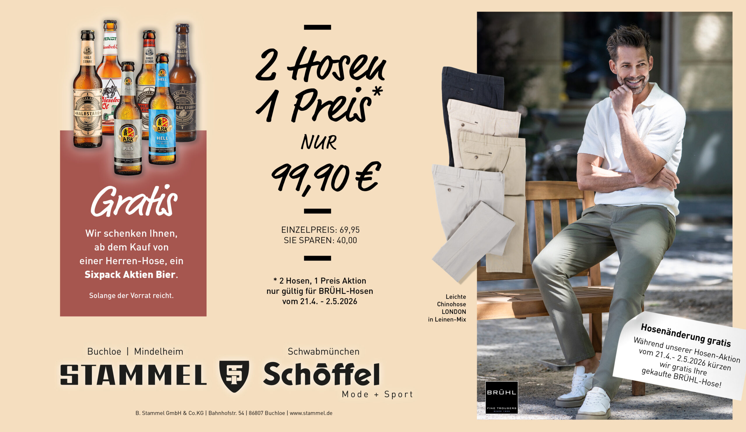 Bier+Hosenaktion Stammel-Schöffel 4.2026