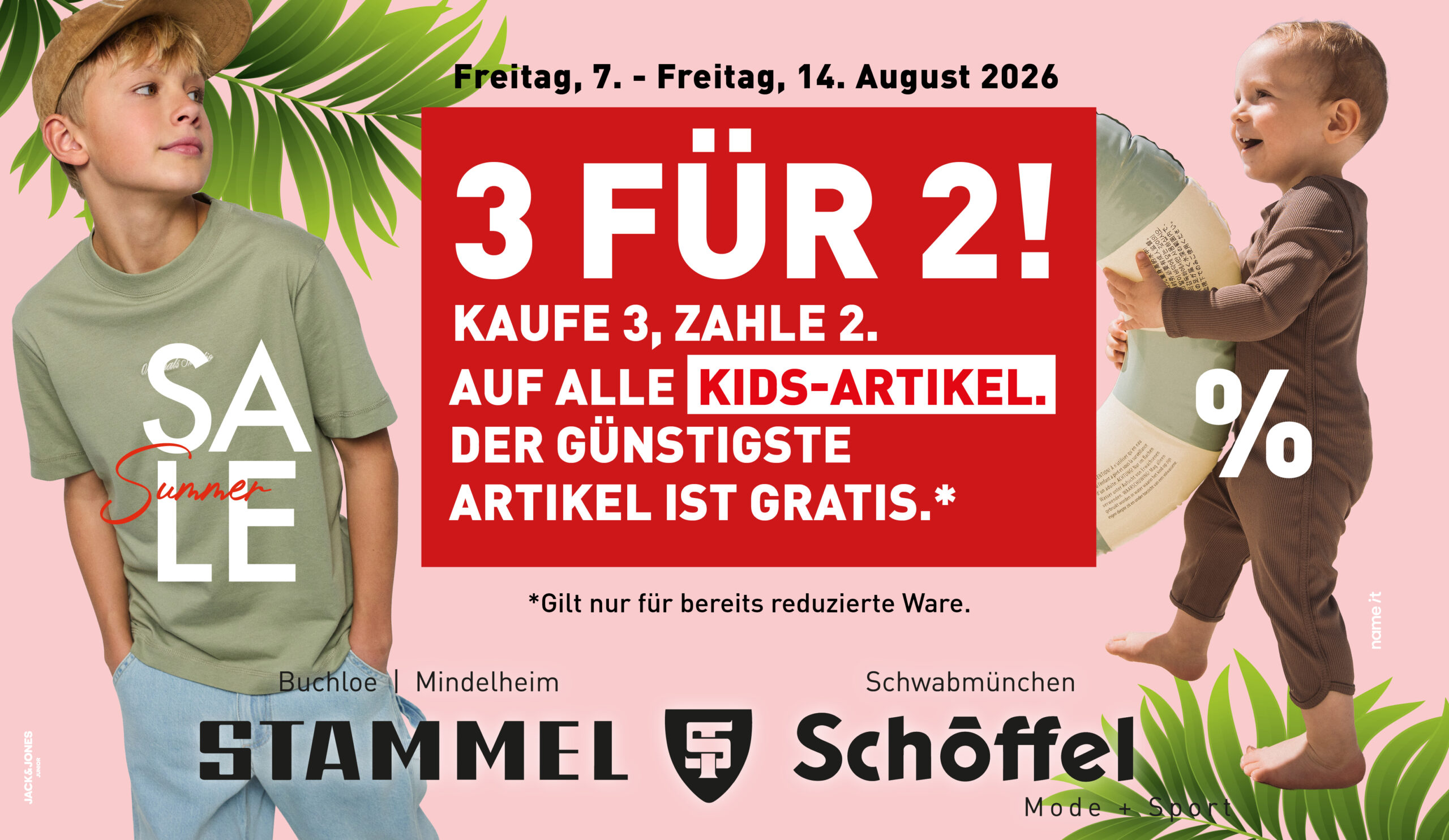 Stammel-Schöffel 3für2Aktion Kids 2026